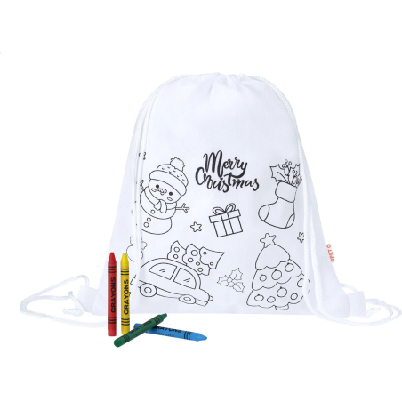 Sac à dos à colorier, motifs de Noël