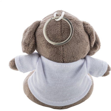 porte-clés chien en peluche