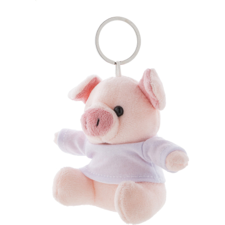 porte-clés cochon en peluche