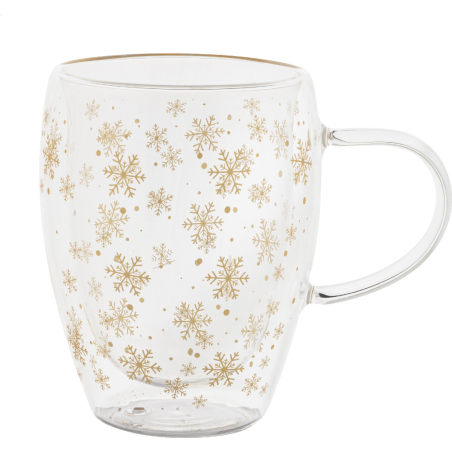 Mug thermos de Noël en verre