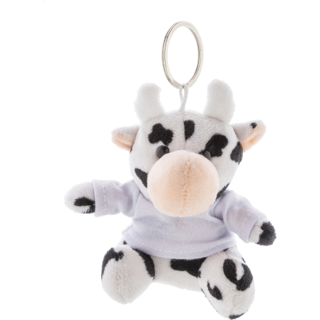 porte-clés vache en peluche
