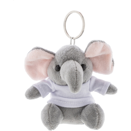 porte-clés éléphant en peluche
