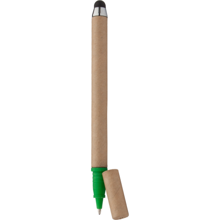 stylet en carton recyclé et stylo à bille
