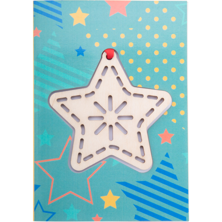 Carte de Noël, étoile