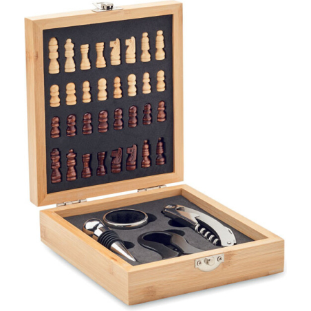 Set à vin et jeu d'échecs