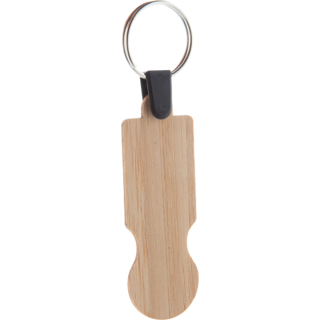 porte-clés jeton en bambou