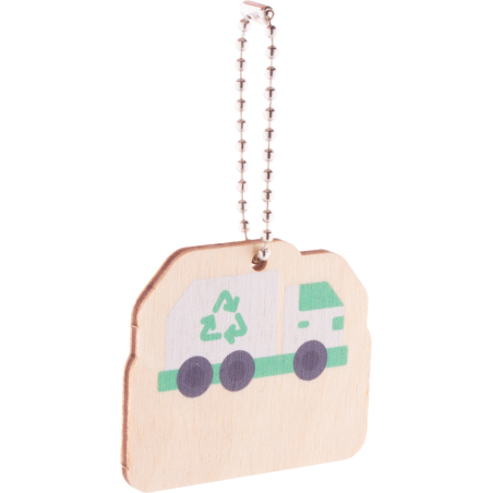 Porte-clés, camion poubelle