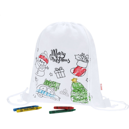 Sac à dos à colorier, motifs de Noël